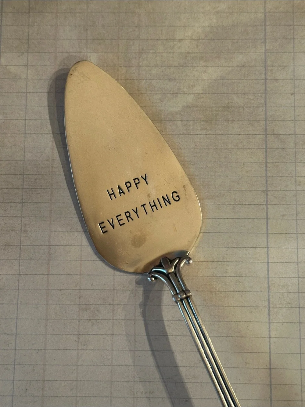Mud Pie Silver-Tone 'Happy Everything' Cake Server